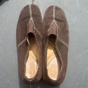 Naturalizer Brown Suede Slip-On Shoes